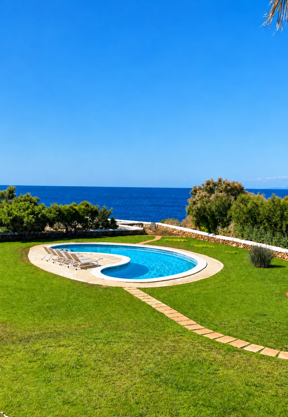 The pool with a sea view