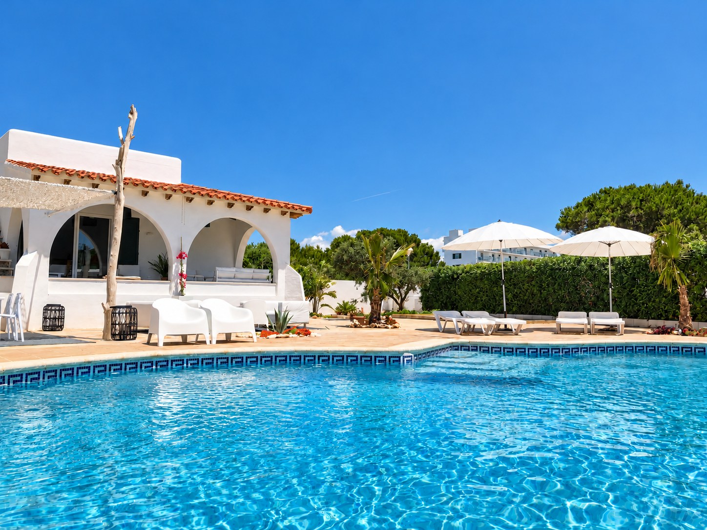 A wider view of the pool