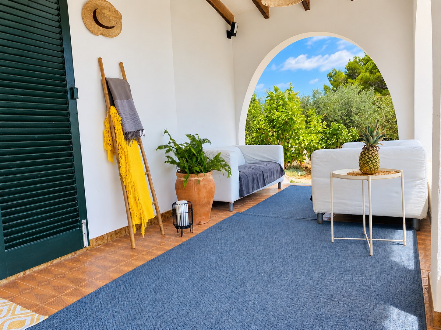 The covered patio