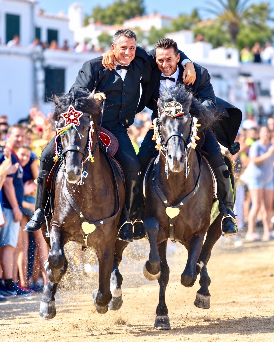 Riders and horses at the Sant Joan festivities in Menorca